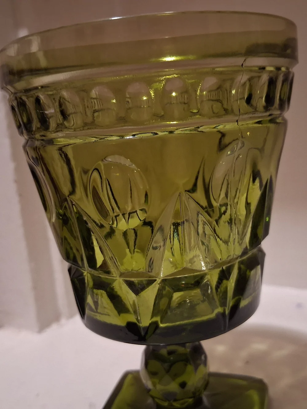 Vintage Indiana Glass Colony Park Lane Goblet